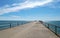 Pier sea beach jetty bridge sea summer the sky blue clouds heat morning nature stay vacation expanse