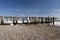 Pier and Sea Defences on Lowestoft Beach, Suffolk, England