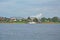 A pier at the shore of Morozov urban settlement, Russia