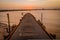 Pier at St Kilda in Melbourne at sunset