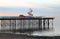 Pier structure at low tide reflections