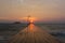 Pier and sunrise in Koh Rong Island, near Sihanoukvile, Cambodia