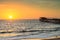 Pier of Swakopmund at sunset