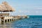 Pier with Thatch Cabana in Belize