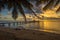 Pier on a tropical island, holiday landscape