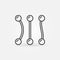 Piercing barbells vector minimal icon or design element