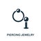 Piercing Jewelery icon. Simple element from jewelery collection. Creative Piercing Jewelery icon for web design, templates,