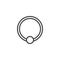 Piercing jewelry outline icon