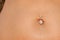 Piercing in a navel