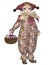 Pierrot Clown Doll with Easter Eggs