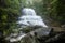 Pierson Falls in the dense forest of North Carolina near Saluda