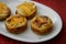 Pies with cheese and tuna fish