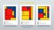 Piet Mondrian seamless pattern. Geometric abstract background.