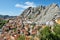 Pietrapertosa, Basilicata, Italy - panoramic view of the town built in the dolomites mountains