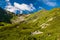 Pietrosul Rodnei mountain. Mountain ridge slopes of Rodna Mountains National Park multiday hike, Muntii Rodnei National Park,