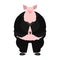 Pig boss. Big fat nasty pig. vector illustration