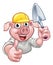 Pig Builder Cartoon Character