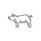 Pig Chinese horoscope sign New Year animal linear