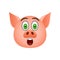 Pig in concerned about emoji icon. Element of new year symbol icon for mobile concept and web apps. Detailed Pig in concerned abou
