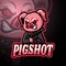 Pig esport logo mascot design