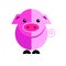 Pig farm cartoon animal pink mammal illustration cute dom