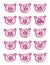 Pig head emotions set