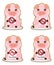 Pig hold Non Halal sticker set