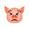 Pig in insistence emoji icon. Element of new year symbol icon for mobile concept and web apps. Detailed Pig in insistence emoji ic