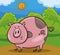 Pig livestock animal cartoon illustration