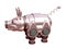 A pig is mechanical is metallic. 3D.