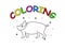 Pig with medical masked hand drawing coloring book. Quarantine and isolation. Modern doodle contour illustration black