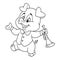 Pig musician character animal coloring page cartoon