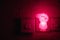 Pig Night Light. Small pink light for night . Cute Peppa pig lighting in the room. Plug in night light