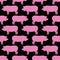 Pig pattern seamless. Piglet pink background. Swine Farm animal