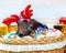 Pig piglet little black basket wicker cute Vietnamese breed new year happy Christmas tree decorations garland gift marble