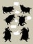 Pig Silhouette Symbols