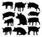 Pig Silhouettes Farm Animal Set