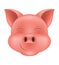 pig snout emoji sticker vector illustration