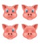 pig snout emoji sticker vector illustration