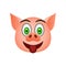 Pig in tease emoji icon. Element of new year symbol icon for mobile concept and web apps. Detailed Pig in tease emoji icon can be