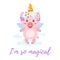 pig with unicorn magic horn