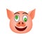 Pig in vexation emoji icon. Element of new year symbol icon for mobile concept and web apps. Detailed Pig in vexation emoji icon c