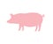 Pig village farm animal logo design. Domesticated cattle. Pig silhouette. Pig silhouette for meat industry or farmers market.