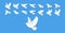 Pigeon animation. Bird motion wings in heaven, birds sequence frame sprite cycle movement flight feather 2d animated