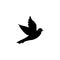 Pigeon black sign icon. Vector illustration eps 10