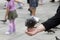 Pigeon Feeding on Hand Venice