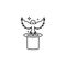 Pigeon, fly, hat, magic icon. Element of magic for mobile concept and web apps icon. Thin line icon for website design and
