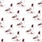 Pigeon hand drawn seamless pattern vector illustration animal bird theme