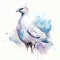 Pigeon. Hand drawn watercolor illustration on white background. AI Generated