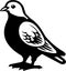 Pigeon Logo Monochrome Design Style